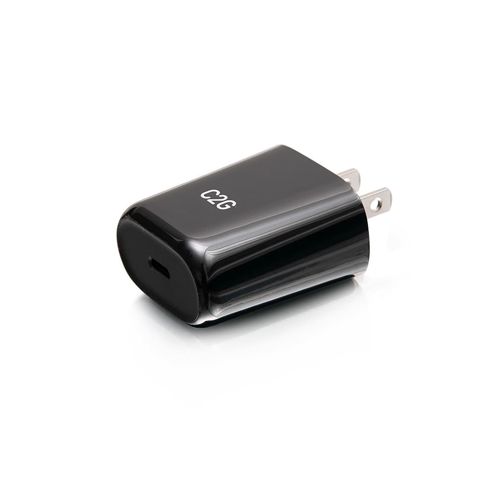 Black C2G USB-C phone charger.