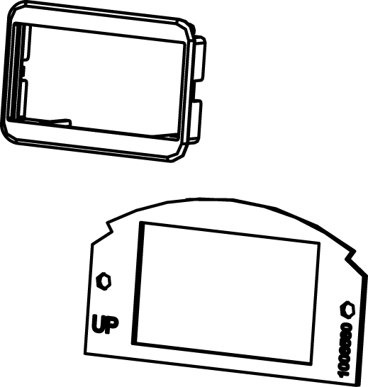 Line drawings of two digital displays.