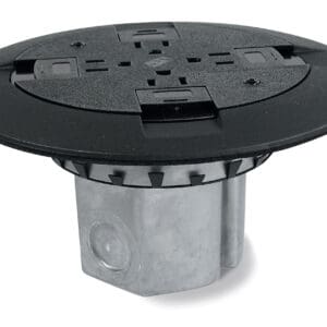 Ground level electrical outlet cover.