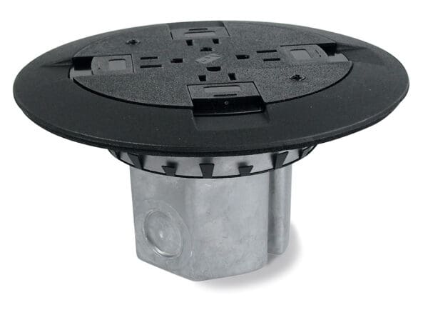 Ground level electrical outlet cover.