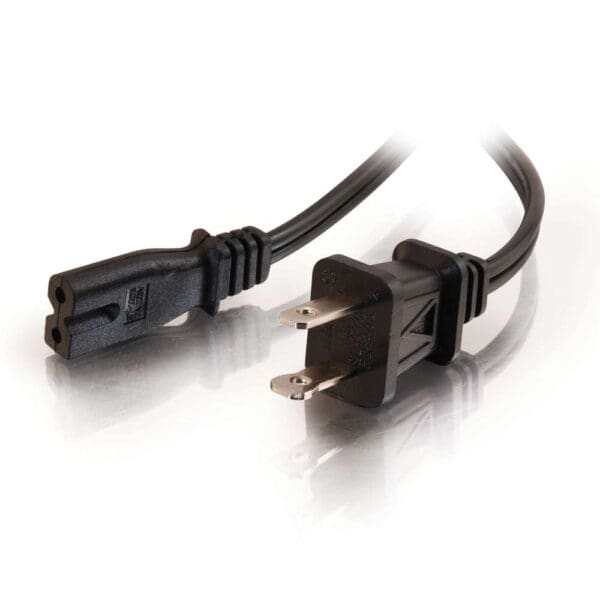 6ft 18 AWG 2-Slot Polarized Power Cord (NEMA 1-15P to IEC320C7)