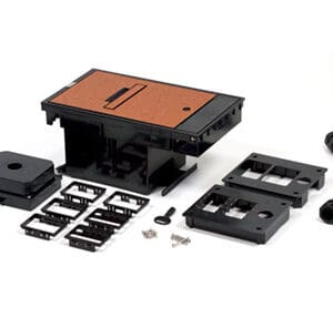 Here's an alt tag for the image: > Underground electrical box components.