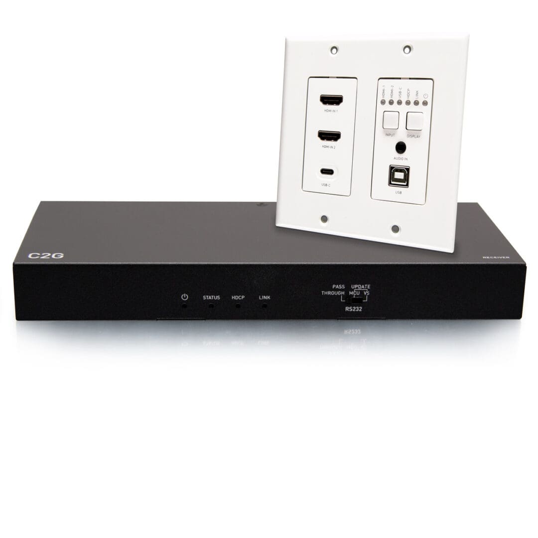 C2G AV control system with wall plate.
