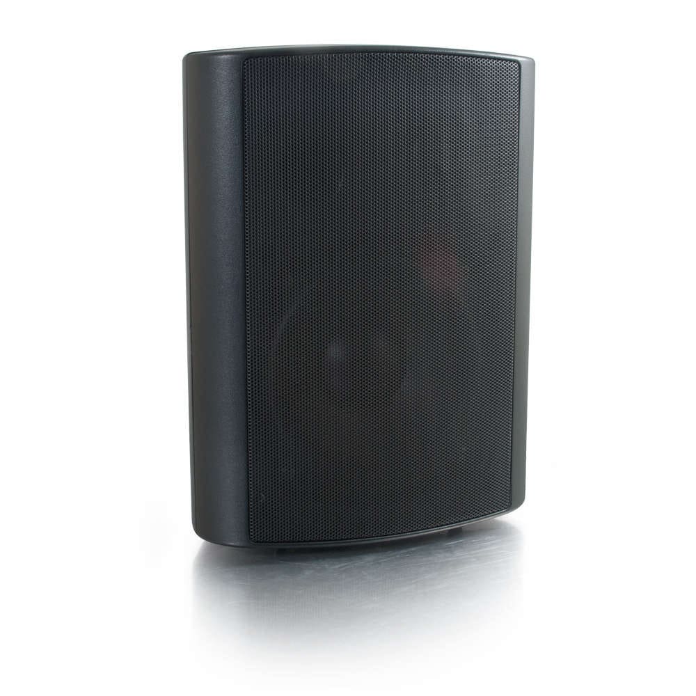 Black rectangular speaker on white background.