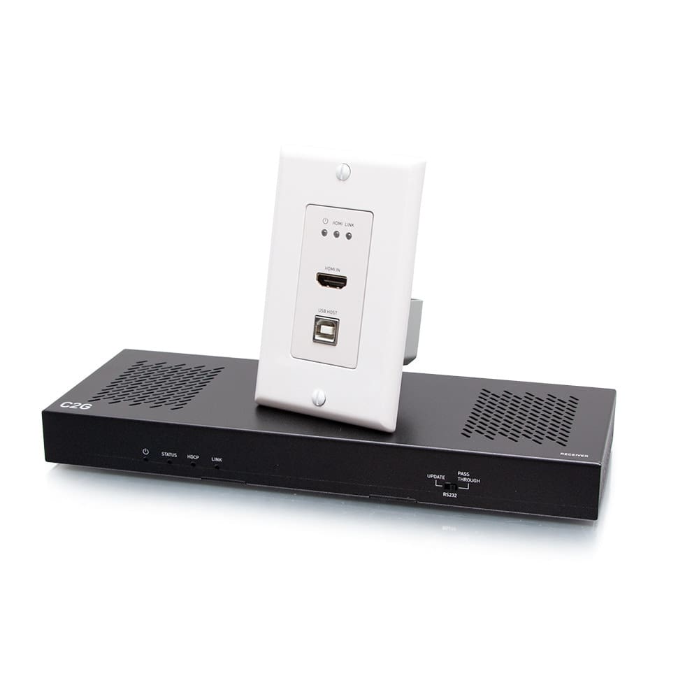 HDMI and USB wall plate with receiver.
