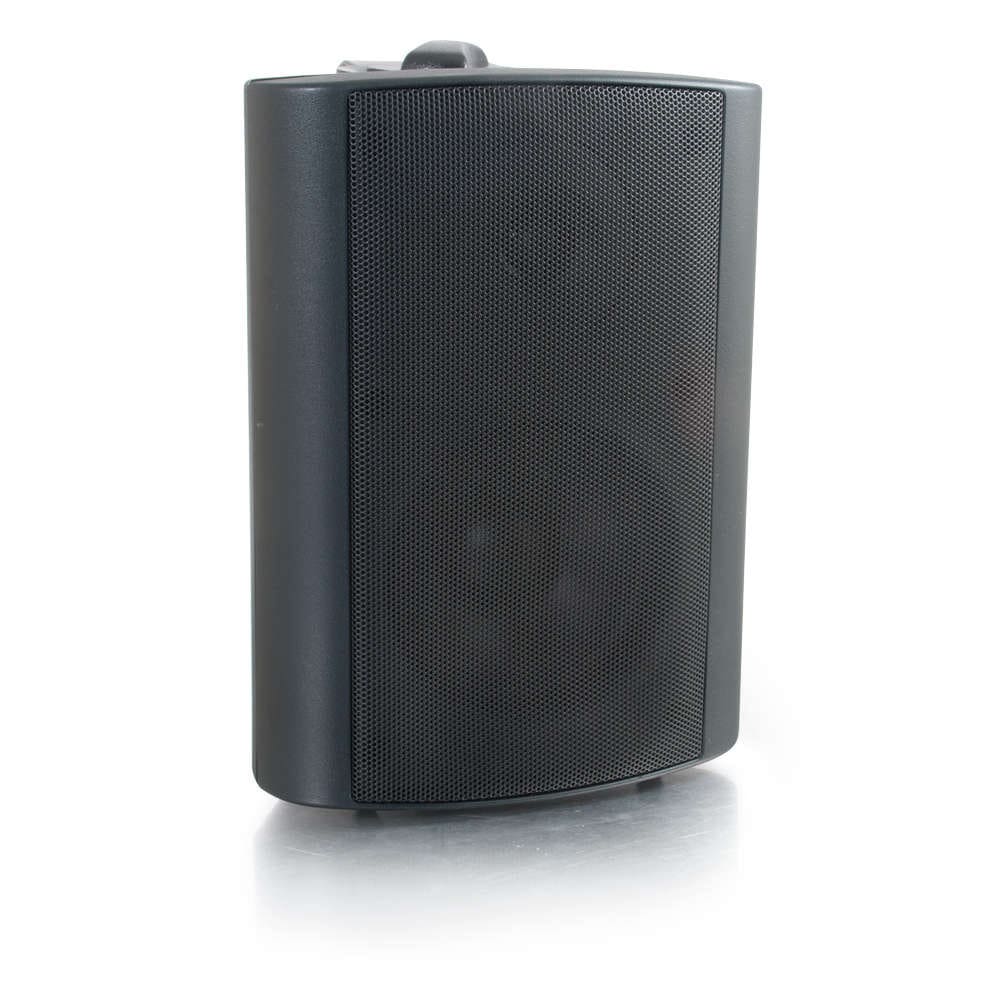 Black rectangular speaker, audio device.