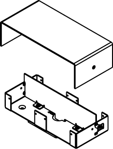 Here's an 8-word alt tag for the image: Exploded view diagram of a rectangular enclosure.