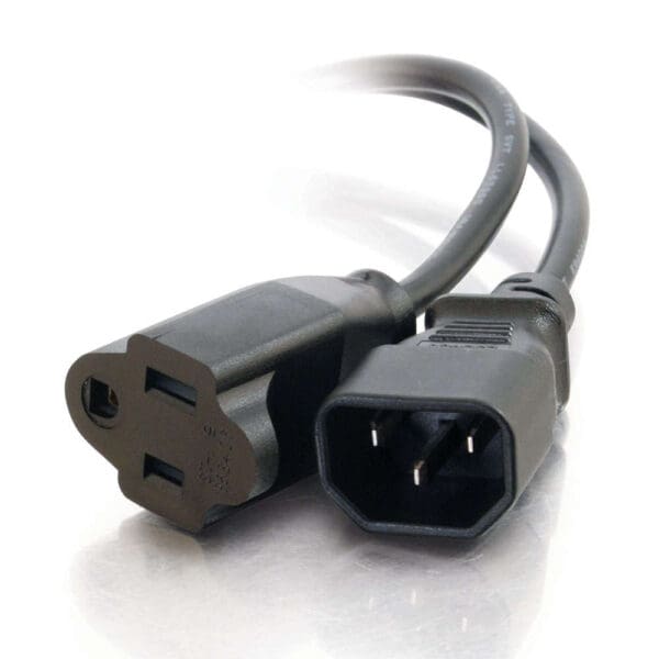 6ft 18 AWG Monitor Power Adapter Cord (IEC320C14 to NEMA 5-15R)