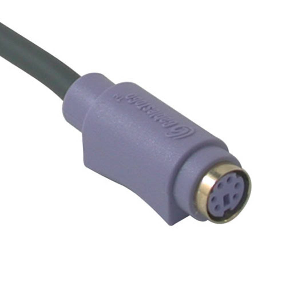 Purple mini-DIN 6-pin connector.