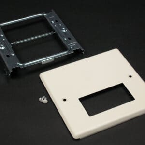 V4047RX 4047 Two Gang Cover Single Rectangular Opening in Ivory