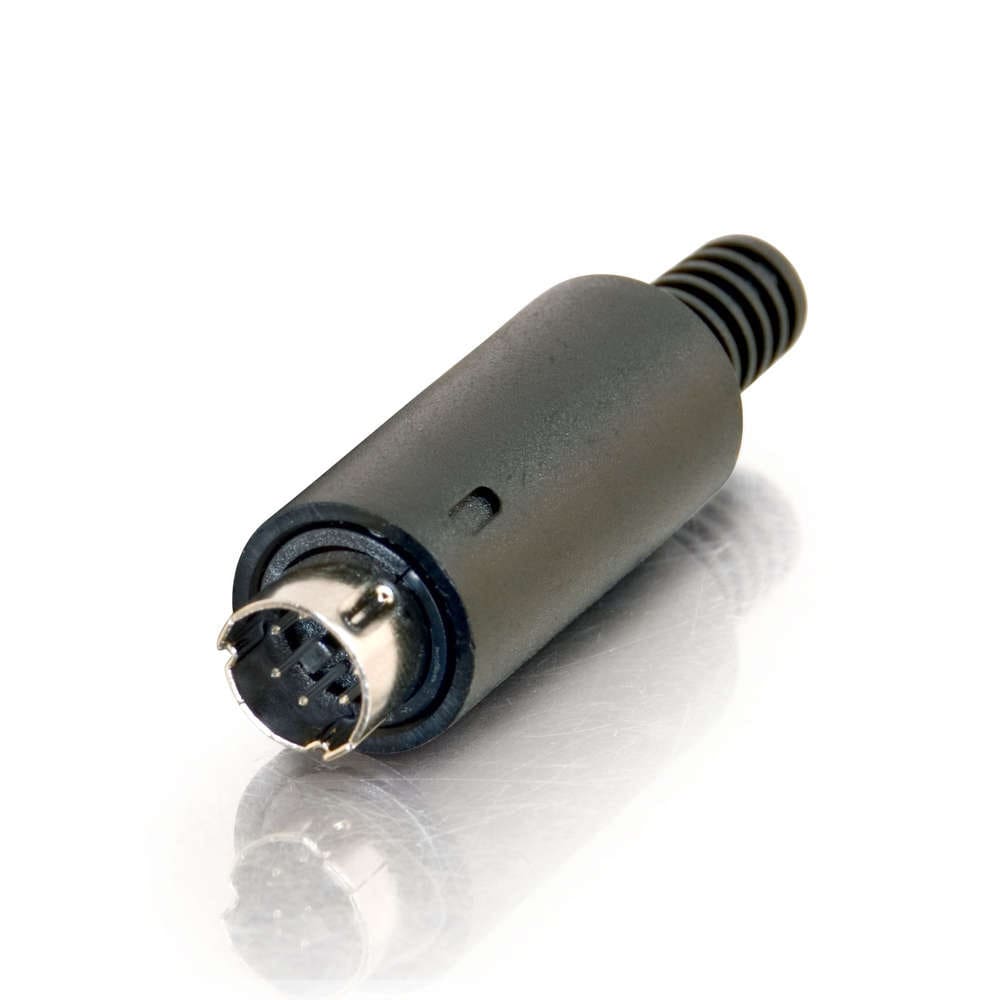 Black DIN 5-pin male connector.