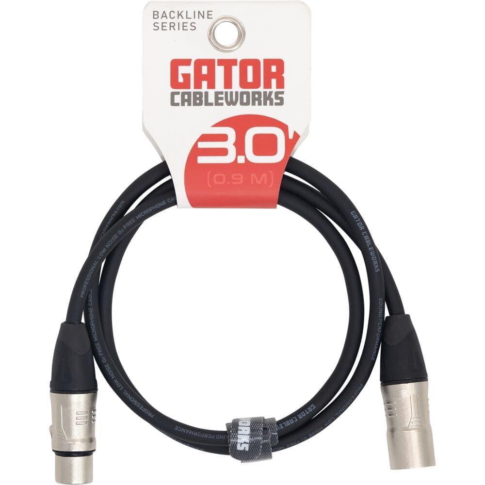 Gator 3.0' XLR microphone cable.