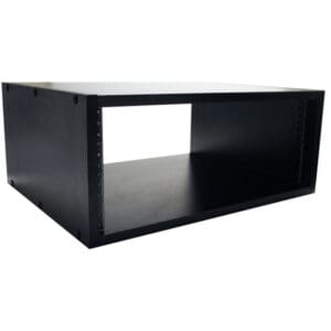 Black empty rack case equipment.