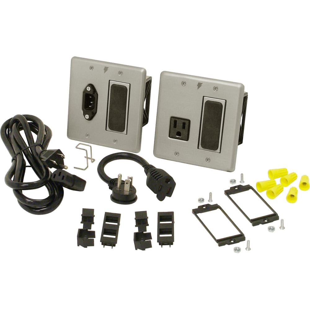 Power outlet and blank plate kit.