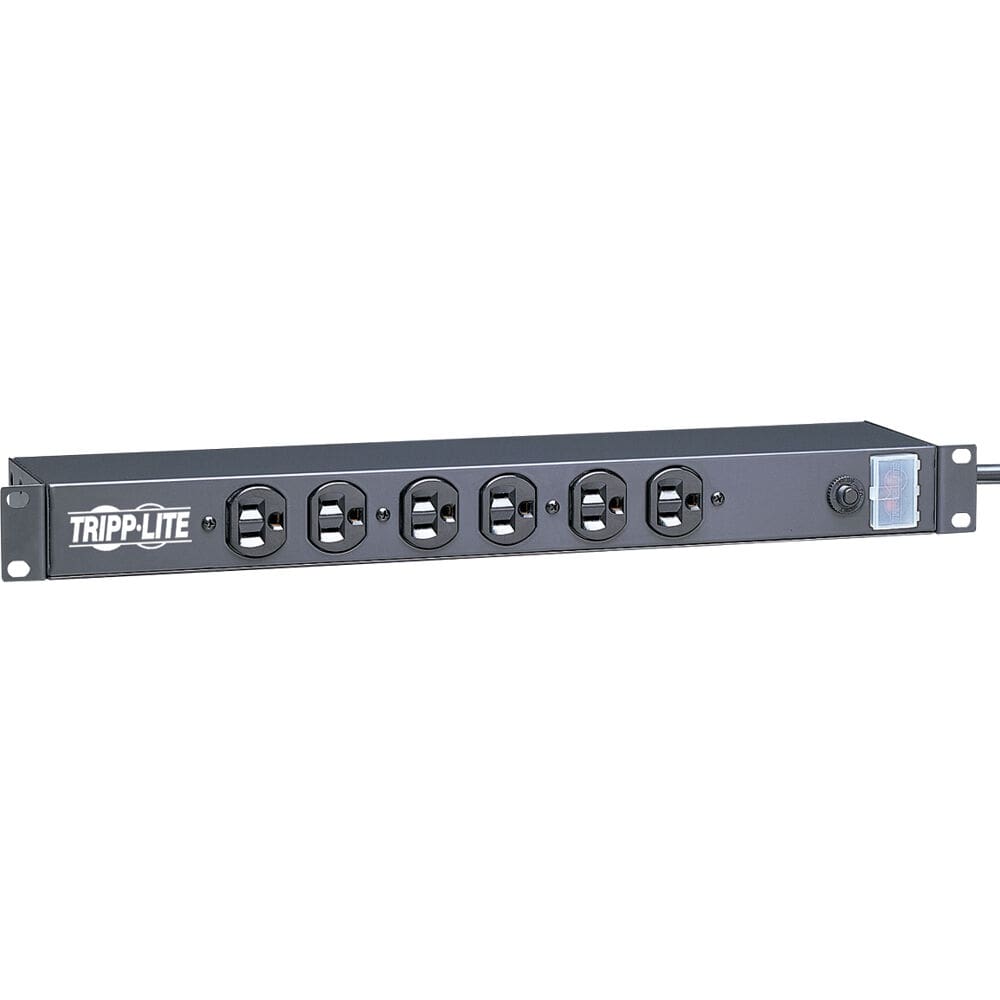 Tripp Lite 6-outlet power strip with switch.