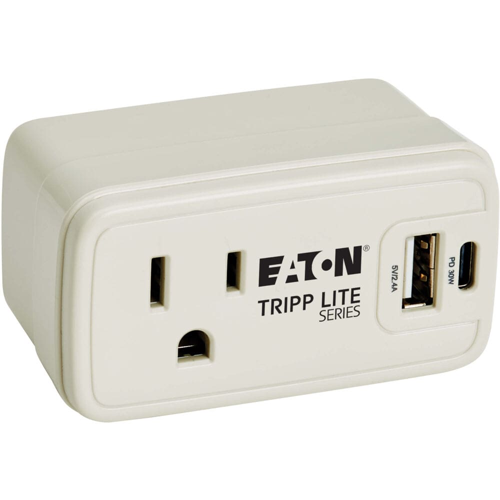 Eaton Tripp Lite outlet with USB ports.