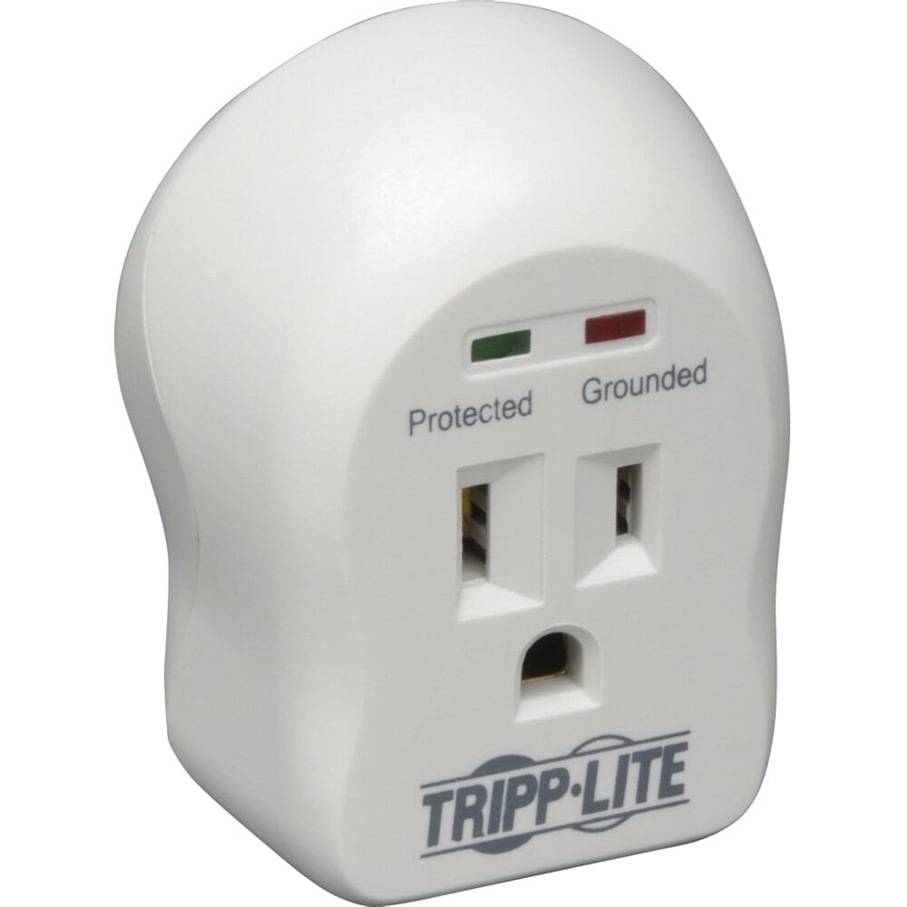 Tripp Lite grounded surge protector outlet.