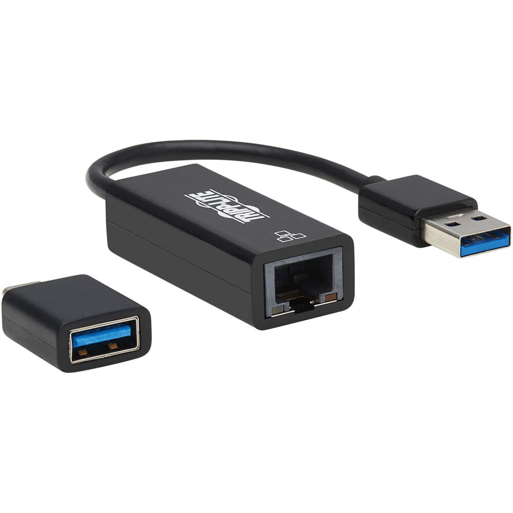 Here's an alt tag for the image: USB-C to Ethernet adapter.