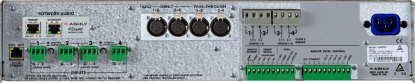 Ashly ne4250 audio interface rear panel.