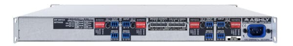 Ashly NX1504 four-channel amplifier rear.