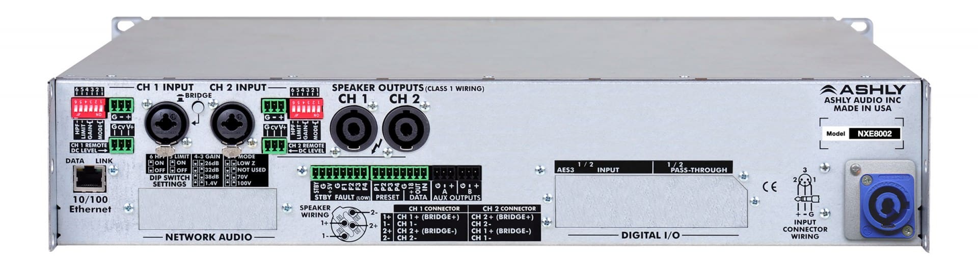 Ashly NXE8002 network audio device.