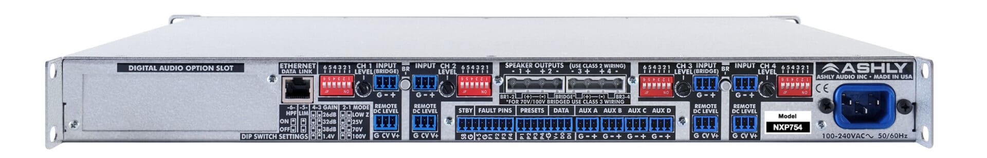 Ashly NX P754 digital audio amplifier.